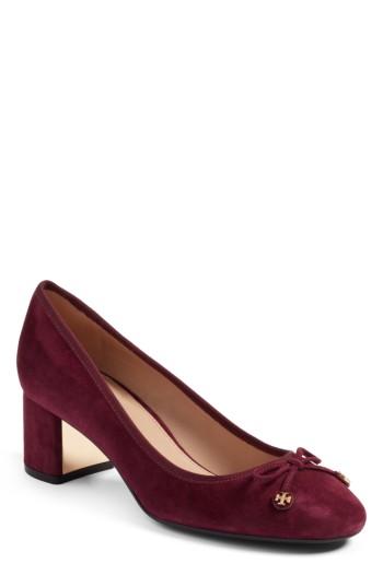 Women's Tory Burch Laila Ballet Slipper Pump M - Burgundy