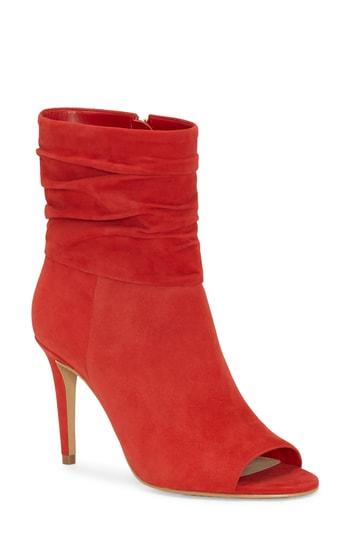 Women's Vince Camuto Catillia Open Toe Bootie M - Red