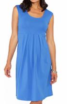 Women's Angel Maternity Stretch Cotton Maternity Dress - Blue