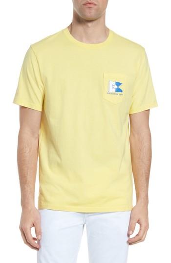 Men's Southern Tide Alpha Up Crewneck T-shirt, Size - Yellow