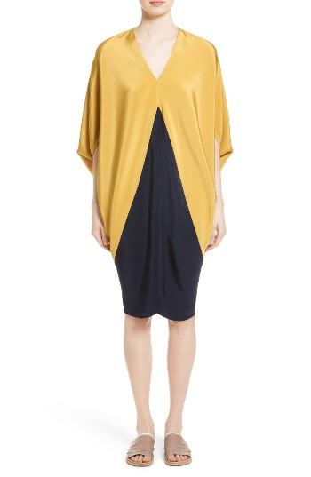 Women's Zero + Maria Cornejo Koya Silk Crepe Dress - Yellow