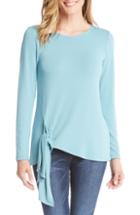 Women's Karen Kane Tie Front Top - Blue/green