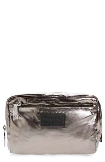 Rebecca Minkoff Nylon Cosmetics Pouch, Size - Silver