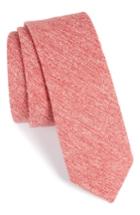 Men's The Tie Bar Buff Solid Silk Skinny Tie, Size - Red