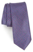 Men's Nordstrom Men's Shop Tino Geometric Silk Skinny Tie, Size - Pink