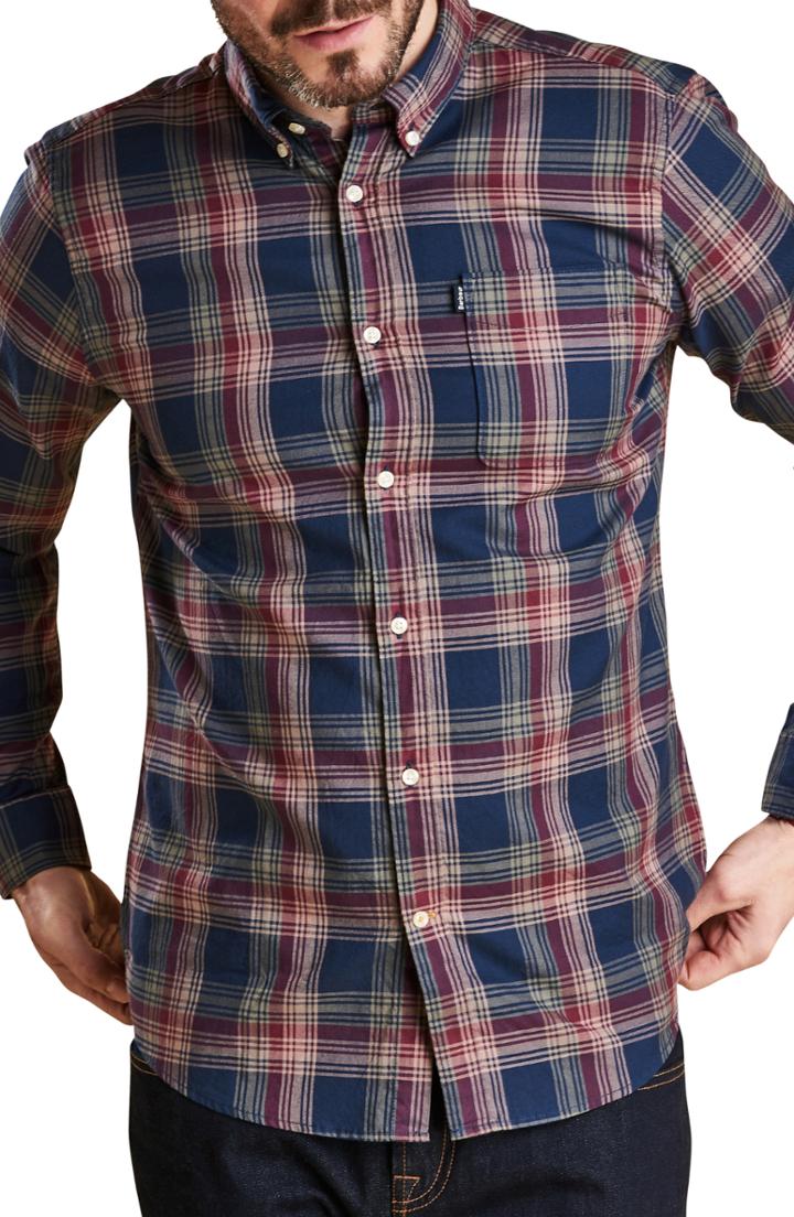 Men's Barbour Endsleigh Highland Check Woven Shirt - Blue