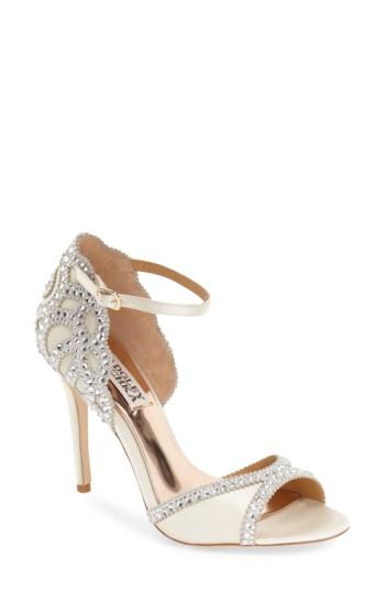 Women's Badgley Mischka 'roxy' Sandal .5 M - Ivory