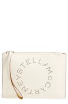 Stella Mccartney Alter Faux Nappa Leather Wristlet Clutch - White