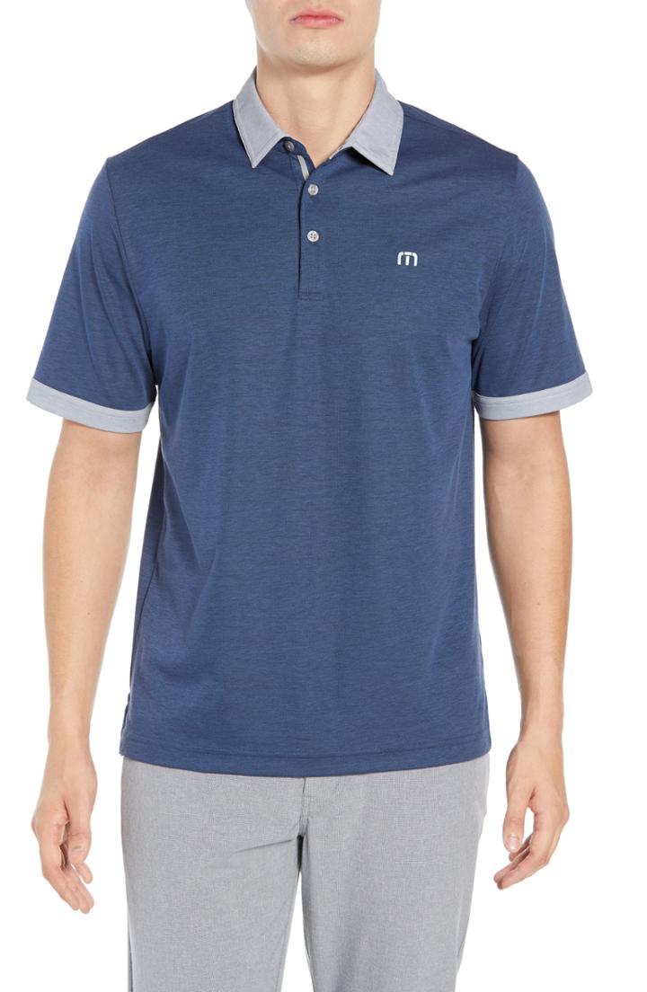 Men's Travis Mathew Fantastico Pique Polo - Blue