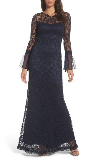 Women's Tadashi Shoji Lace Mermaid Gown