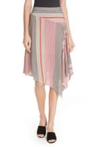 Women's Joie Moni Asymmetrical Stripe Skirt - Burgundy