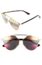 Women's Dior So Real 59mm Brow Bar Sunglasses - Gold/ Pink