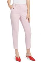 Women's Something Navy Flat Front Trousers - Pink