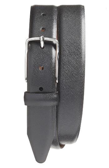 Men's Nordstrom Men's Shop Evans Saffiano Leather Belt
