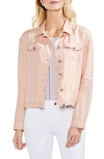 Women's Vince Camuto Classic Linen Jacket, Size - Pink