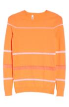Women's Neverbefore Illusion Stripe Crewneck Sweater - Orange