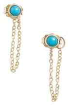 Women's Zoe Chicco Turquoise Chain Earrings