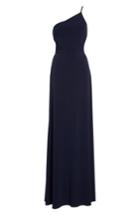 Women's Amsale Jersey One-shoulder Gown - Blue