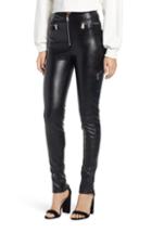 Women's Tiger Mist Lennon Zip Detail Faux Leather Pants - Black