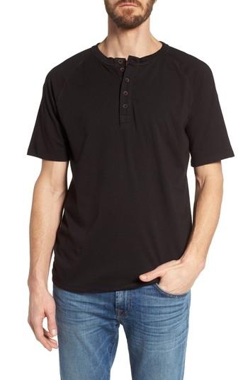 Men's M.singer Short Sleeve Henley - Black