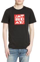 Men's Saturdays Nyc Aperitif Logo T-shirt - Black
