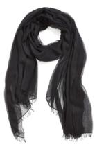 Women's Nordstrom Modal Silk Blend Scarf, Size - Black