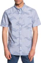 Men's Quiksilver Valley Groove Print Woven Shirt - Blue