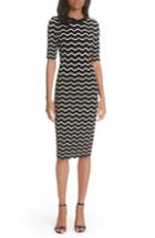 Women's Milly Textured Wave Sweater Dress, Size - Black
