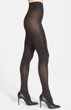Women's Donna Karan 'evolution' Satin Jersey Tights - Black
