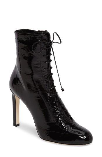 Women's Jimmy Choo Daize Lace Up Bootie Us / 34eu - Black