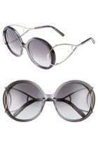 Women's Chloe 'jackson' 56mm Round Sunglasses - Gradient Grey