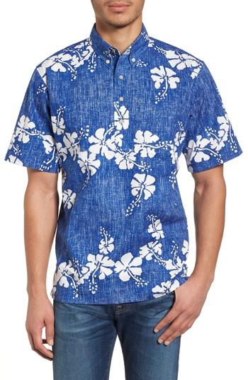 Men's Reyn Spooner 50th State Button Down Polo - Blue
