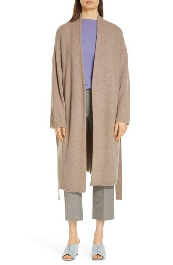 Women's Nordstrom Signature Long Boiled Cashmere Cardigan - Grey