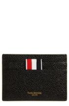 Men's Thom Browne Patent Leather Card Case - Black