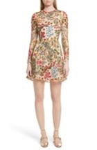 Women's Red Valentino Floral Vine Embroidered Tulle Dress Us / 38 It - Ivory