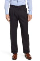 Men's Berle Classic Fit Pleated Microfiber Performance Trousers