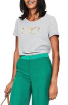 Women's Boden Crewneck Graphic Tee - Grey