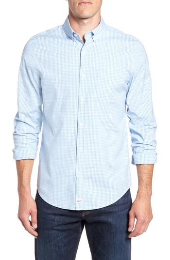 Men's Vineyard Vines Buttonbush Slim Fit Check Sport Shirt - Blue