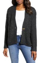Women's Kersh Chunky Knit Cardigan Sweater - Black