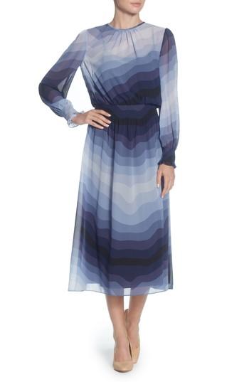 Women's Catherine Catherine Malandrino Marlieke Chiffon Midi Dress - Purple