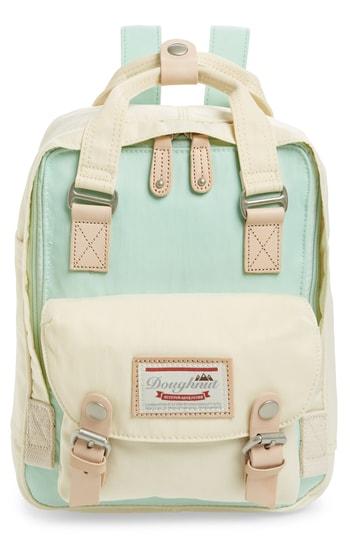 Doughnut Mini Macaroon Colorblock Water Resistant Backpack - Green