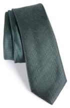 Men's Calibrate Kenton Textured Silk Blend Skinny Tie, Size - Green