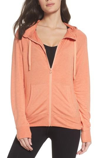 Women's Zella Well Played Zip Fleece Hoodie - Coral