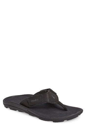 Men's Olukai Paa Flip Flop M - Black