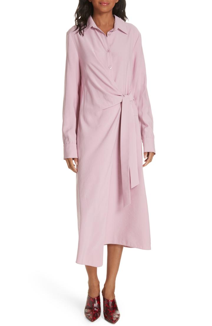 Women's Tibi Twill Shirtdress - Pink
