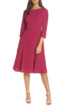 Women's Eliza J Crepe Fit & Flare Dress - Pink