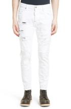 Men's Dsquared2 Shredded Jeans Eu - White