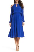 Women's Fraiche By J Cold Shoulder Midi Dress - Blue