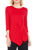 Women's Vince Camuto Side Pleat Asymmetrical Top - Red