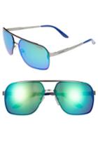 Men's Carrera Eyewear 64mm Navigator Sunglasses - Matte Ruthenium/ Green